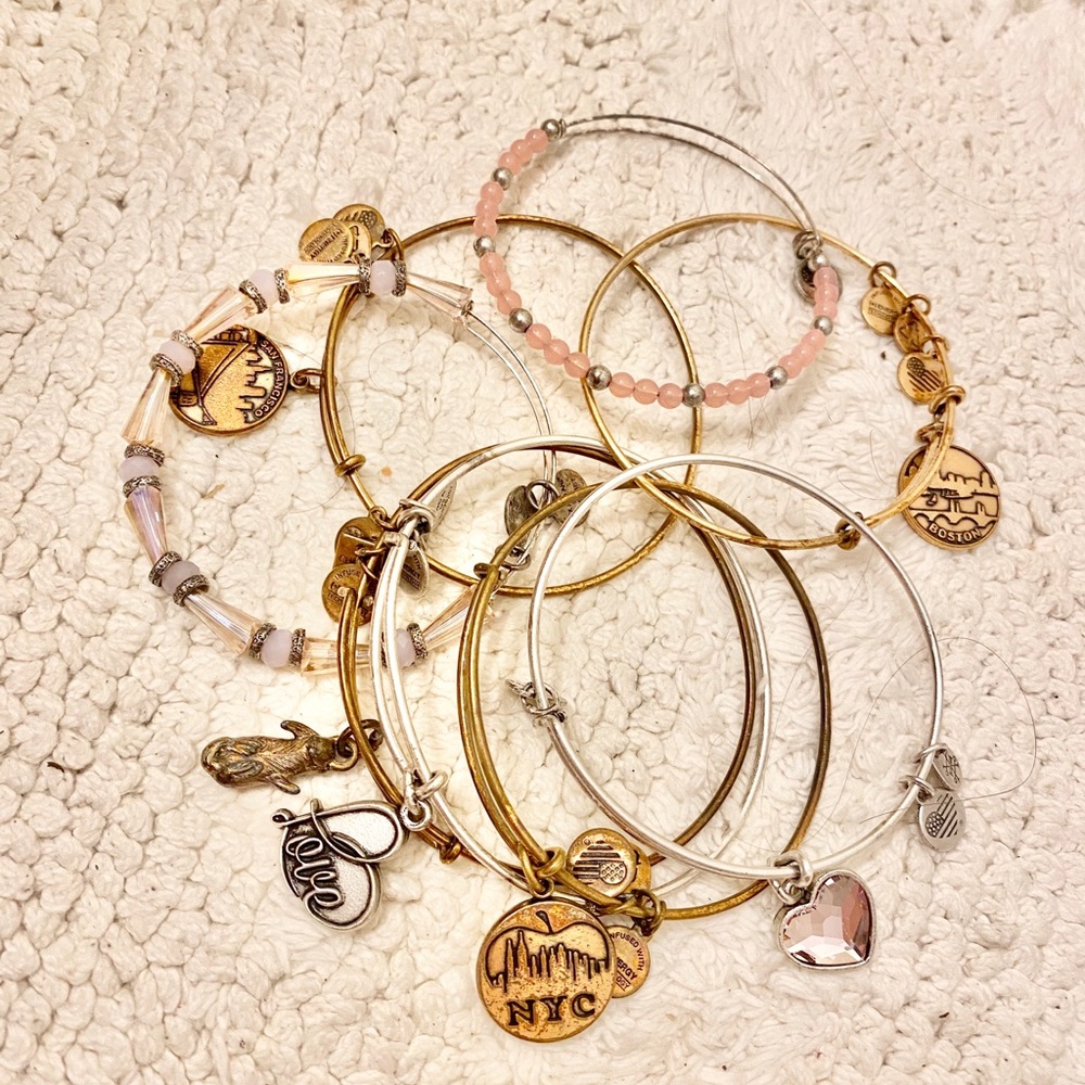 Bundle of 8 alex & ani bracelets